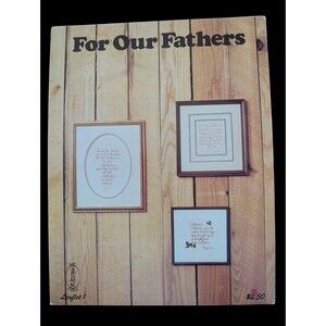 For Our Fathers Leaflet 1 Cross Stitch Lord Cricket Cross Vintage 1981 Christian